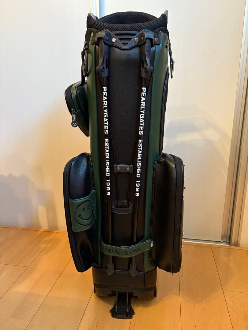 PEARLY GATES キャディバッグ グリーン/ブラック　男女兼用