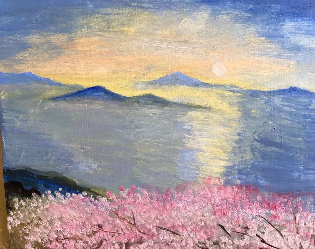 油彩画　「　瀬戸内を望む　」　原画　F6号