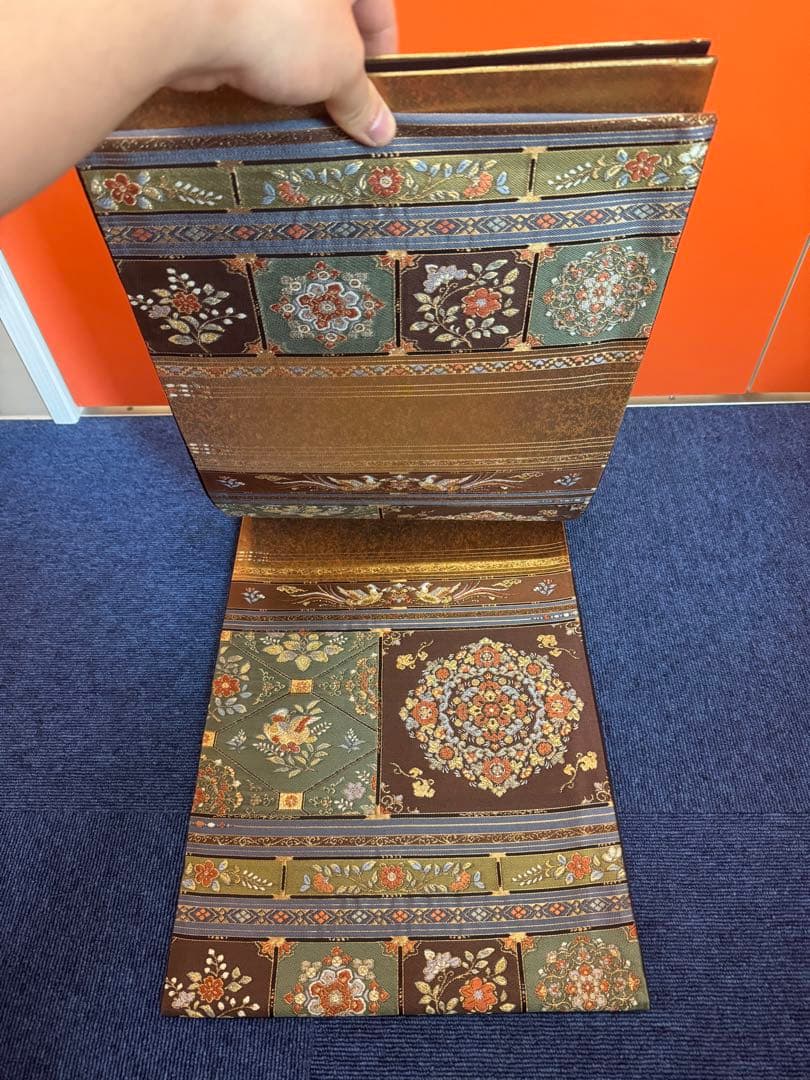 1934 袋帯 古代彫金紋  西陣織   金糸　高級上質上品　約440cm未使用