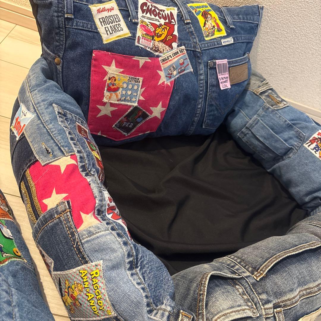 ☆hさま専用　デニムリメイク　ペットベッド