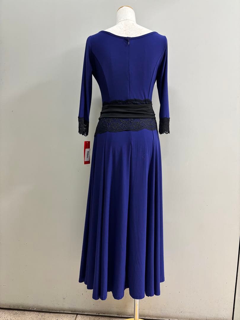 社交ダンスロイヤルブルーワンピース