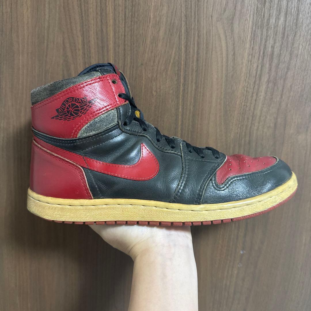 air jordan 1 オリジナル 黒赤 1985年製