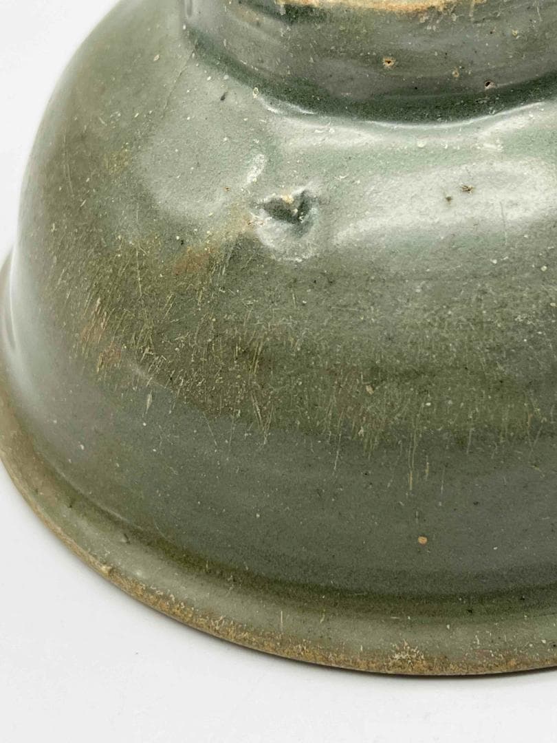 宋から元時代 青磁 龍泉窯暗刻模様弦文碗　鉢　茶碗　唐物　古賞物(E-94)