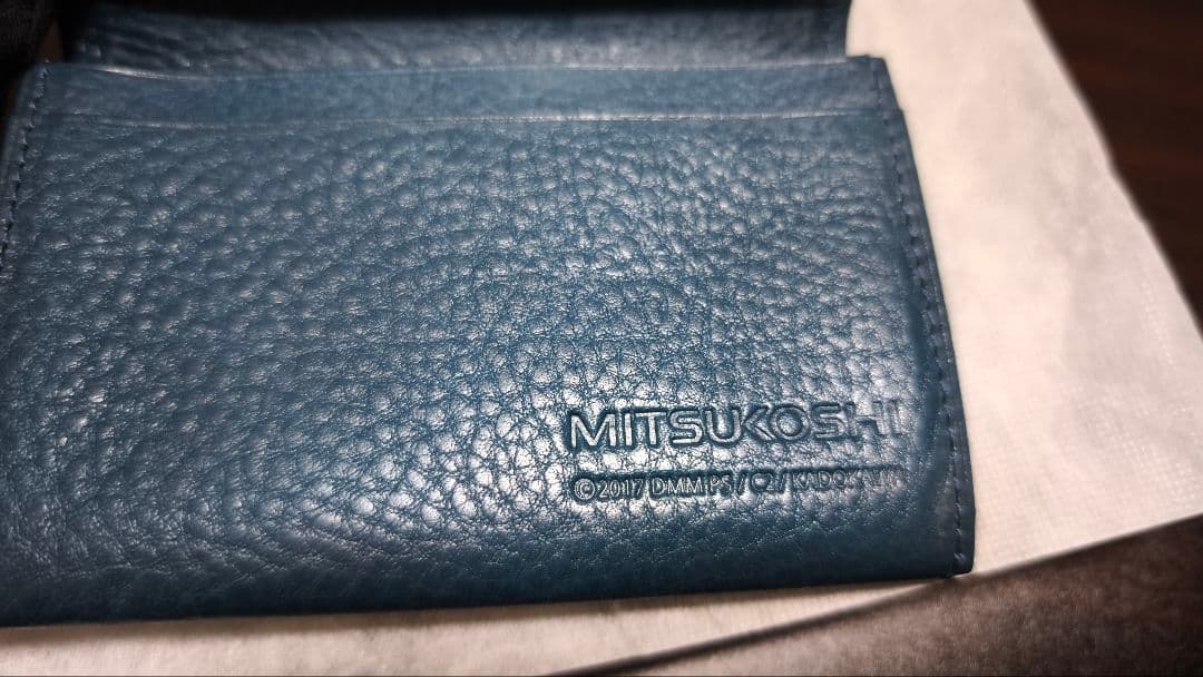 「艦これ」✕「三越」コラボ　牛革名刺入れ　青色　2017年第二次作戦