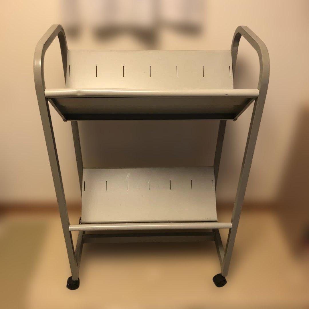 【中古】 PLUS　ファイルワゴン 600×350×935mm　斜め　書類収納