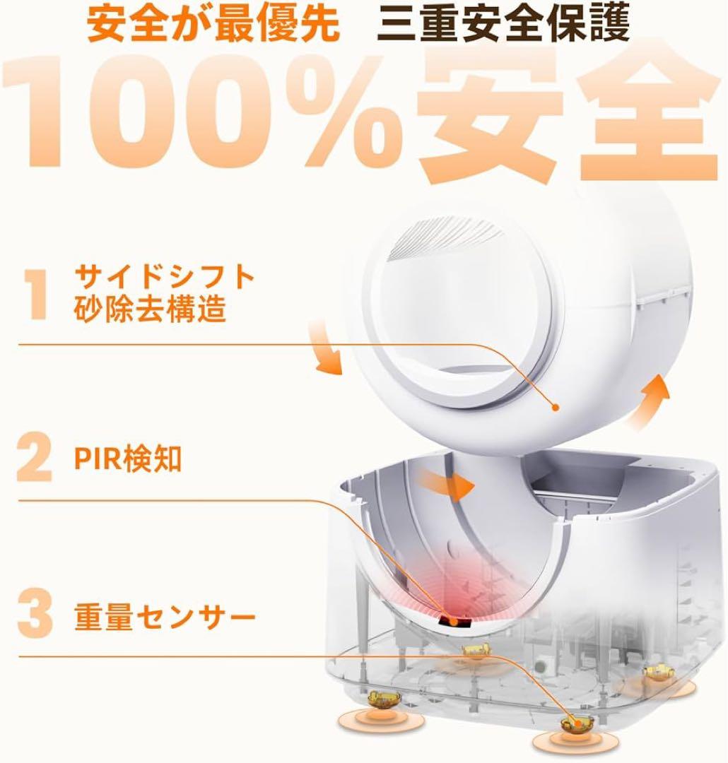 猫 トイレ自動 自動清掃 専用アプリ 猫砂マット ライナー 消臭アロマプレゼント