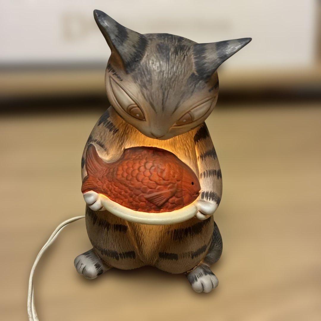 希少 わちふぃーるど ダヤン ランプ 猫 照明 点灯確認済　日本製