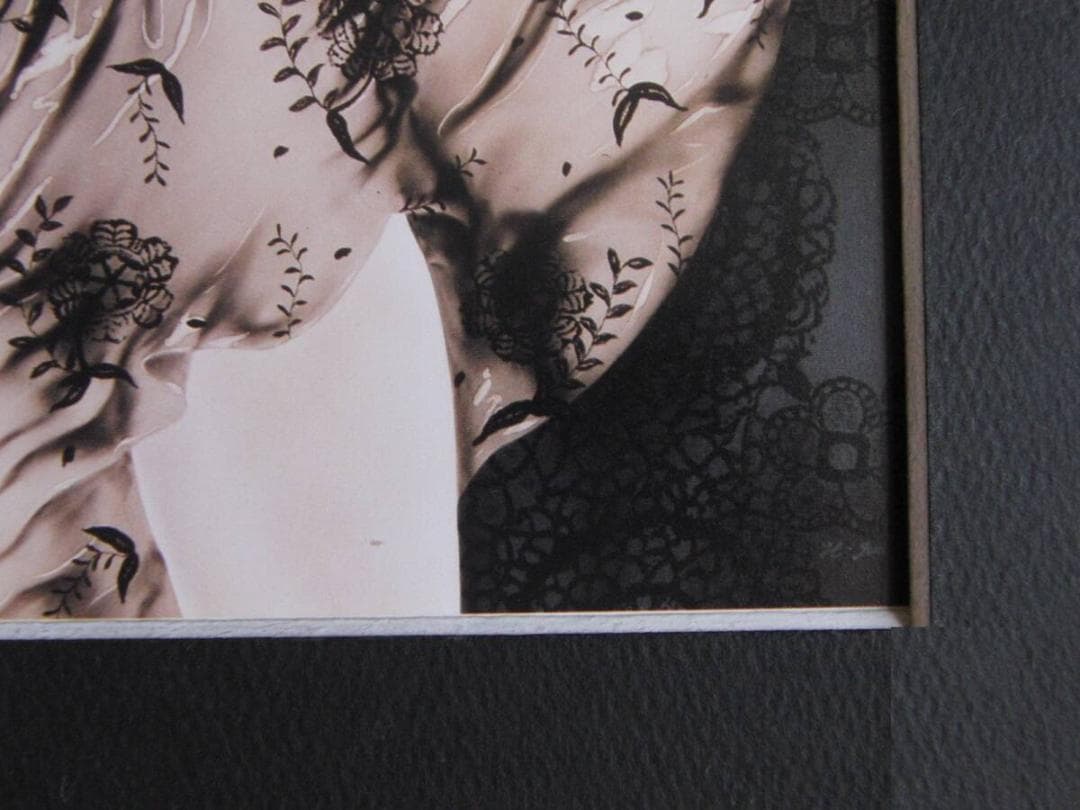 浜辺順、【天星雅】、希少な額装用画集より、厳選、新品額装、マット額装付、状態良好