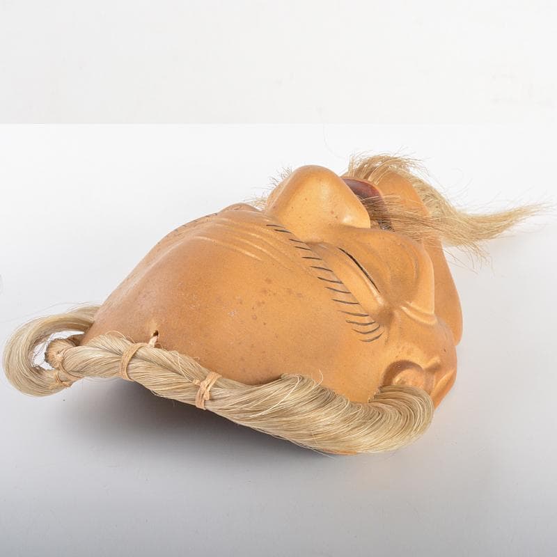 能面　能楽　雅楽　木彫　尉面　裕茂銘　C　R6856