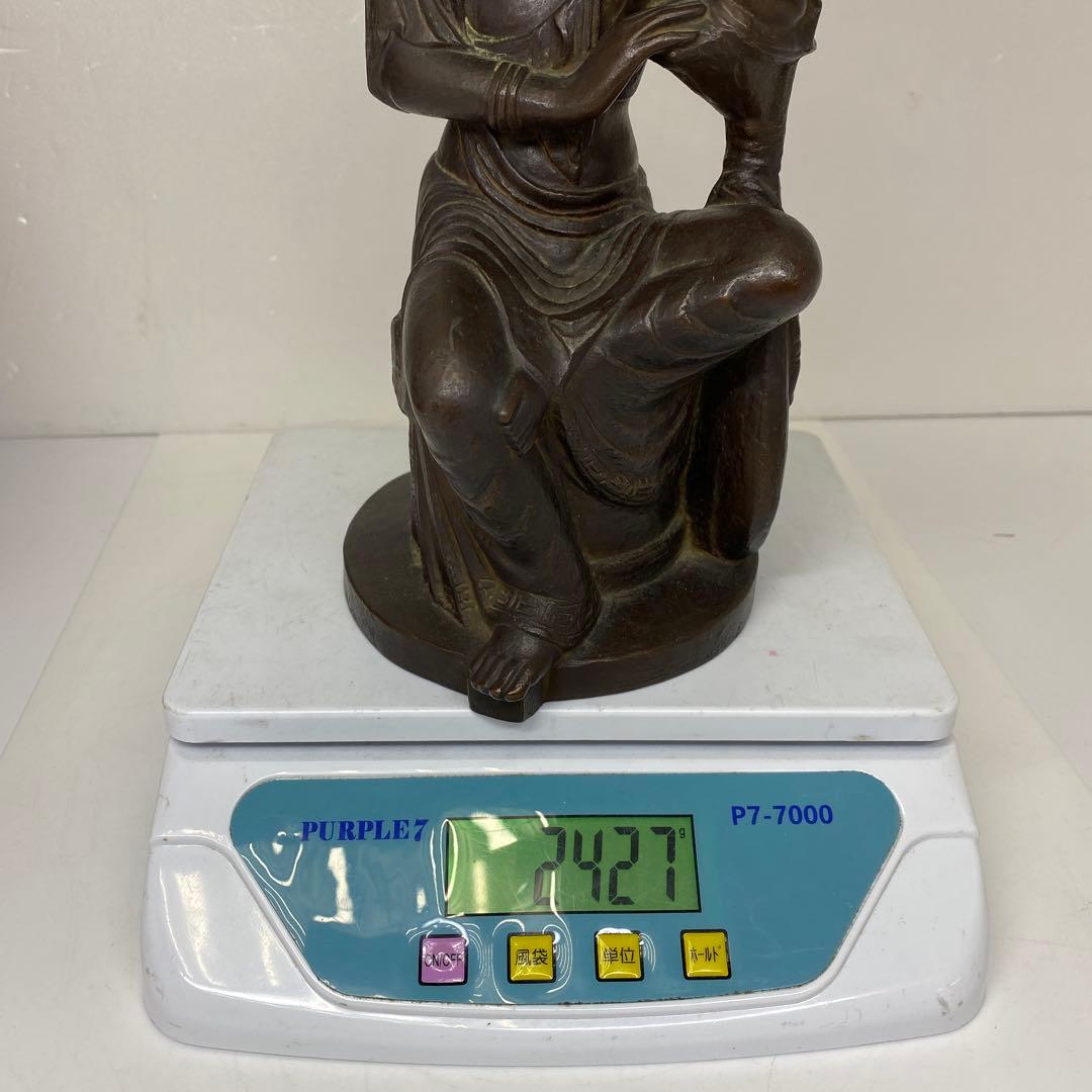 荒居徳亮　ブロンズ仏像　共箱　2427g 高さ28㎝　東さ7-0310☆2F
