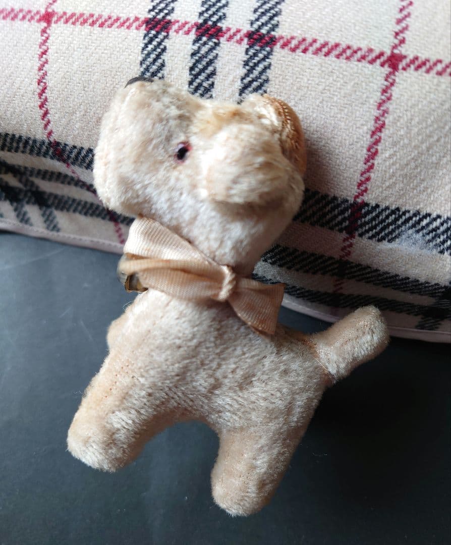 ラストワンワン　アンティークのぬいぐるみ　テリア　大正〜昭和初期　日本製　輸出用