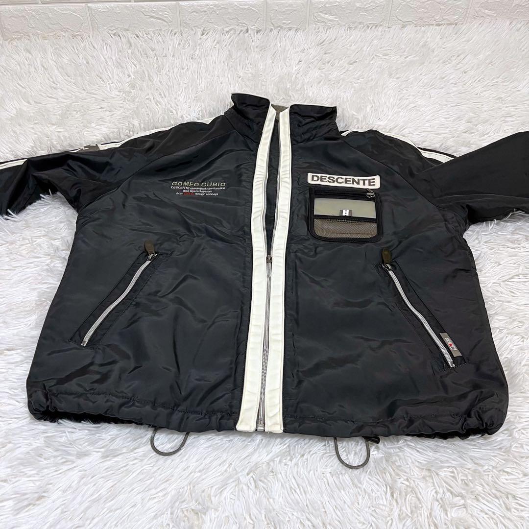 DESCENTE スノーウェア上下M ブラック スキースノボ シンプル 男女兼用