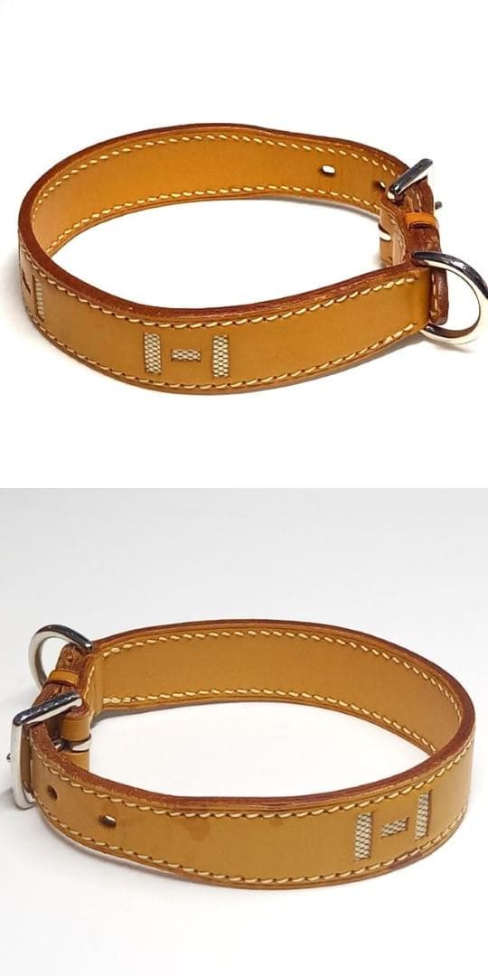 ai様 首輪 カラー 犬 レザー Hロゴ トワルアッシュ ペット Sサイズ