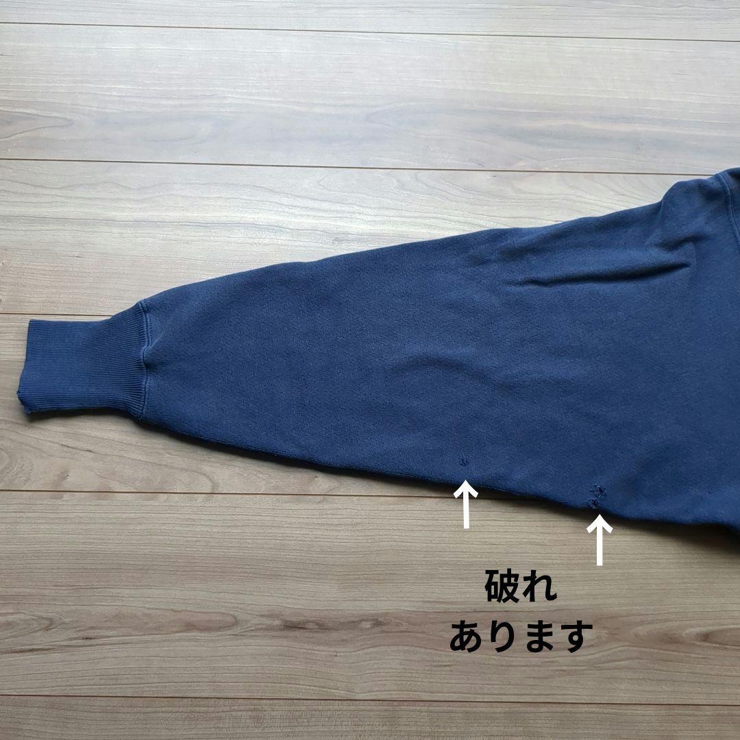 90s USA製 リバースウィーブパーカー ノートルダム ネイビー 刺繍タグXL