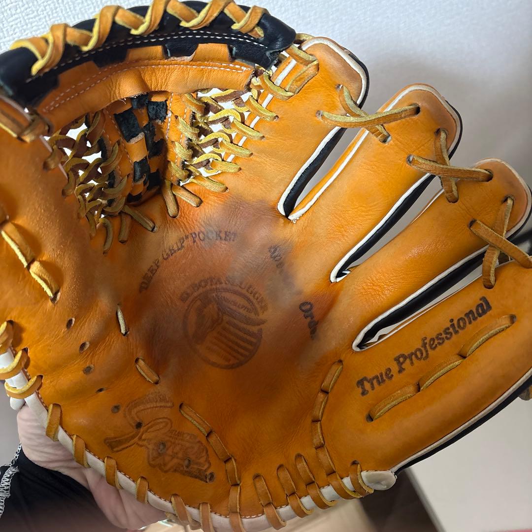 スラッガー 軟式グローブ オレンジ/黒