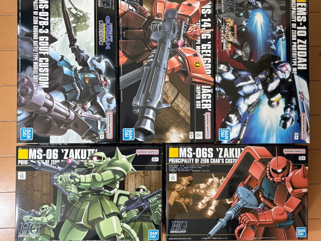 【未組立】HG ガンプラ 5点セット（ジオン系）