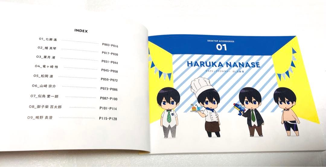 Free!ES デスクトップアクセサリーイラスト冊子本 七瀬遙 松岡凛 鴫野貴澄