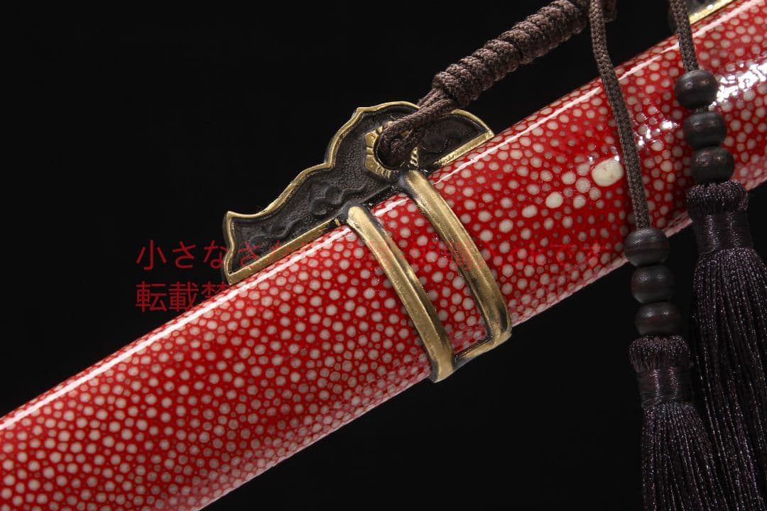 全魚皮唐横刀銅装T 10焼刃金 古兵器 武具 刀装具 日本刀 模造刀 居合刀