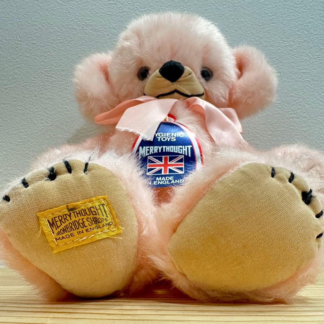 ヴィンテージ チーキー ピンク ナイロン メリーソート アンティーク テディベア