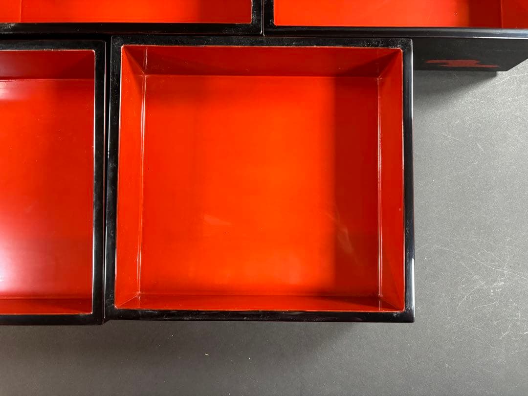 セール　重箱　漆器　五段重　お正月　曙塗　輪島