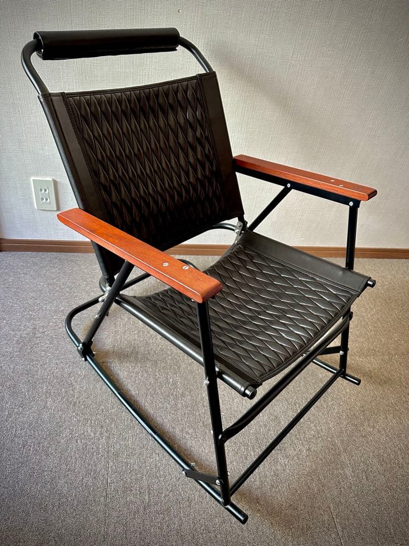 BACKDROP LEATHERSロッキングチェア ブラックフレーム