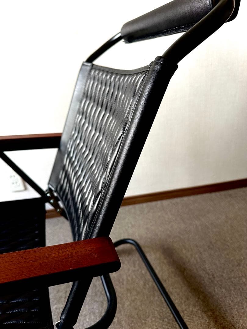 BACKDROP LEATHERSロッキングチェア ブラックフレーム