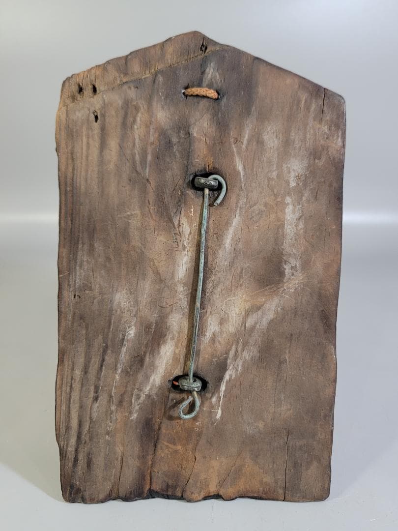 仏教美術 掛仏 銅製 木製台付 DT428