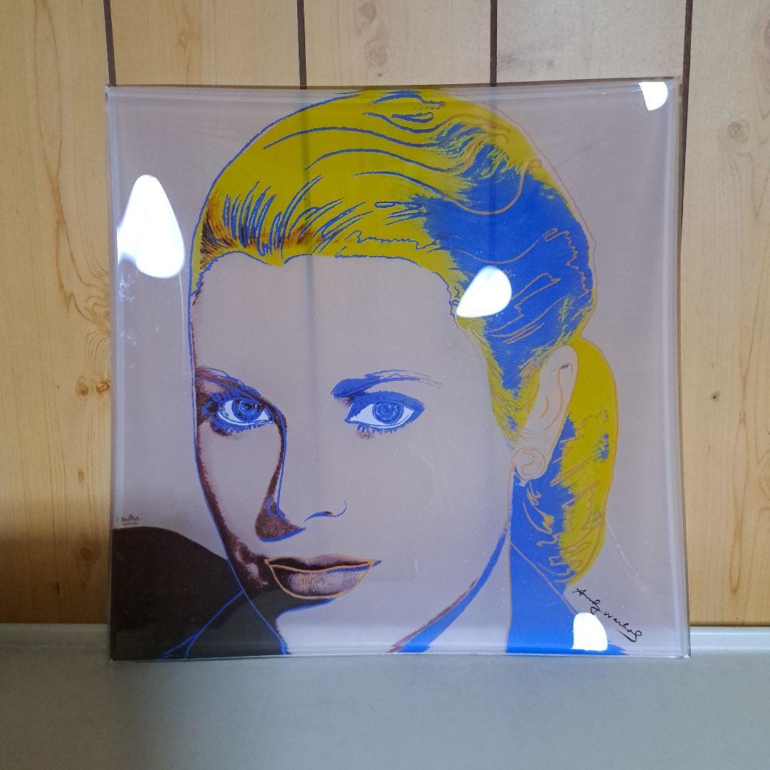 セール　アンディー・ウォーホール　 グレース・ケリー 　ガラス絵皿