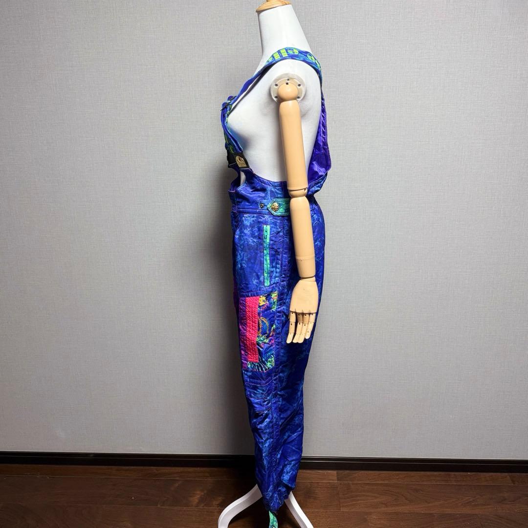 エレッセ　日本製 スキーウェア上下セット 90s レトロ 総柄 ゴールドウイン