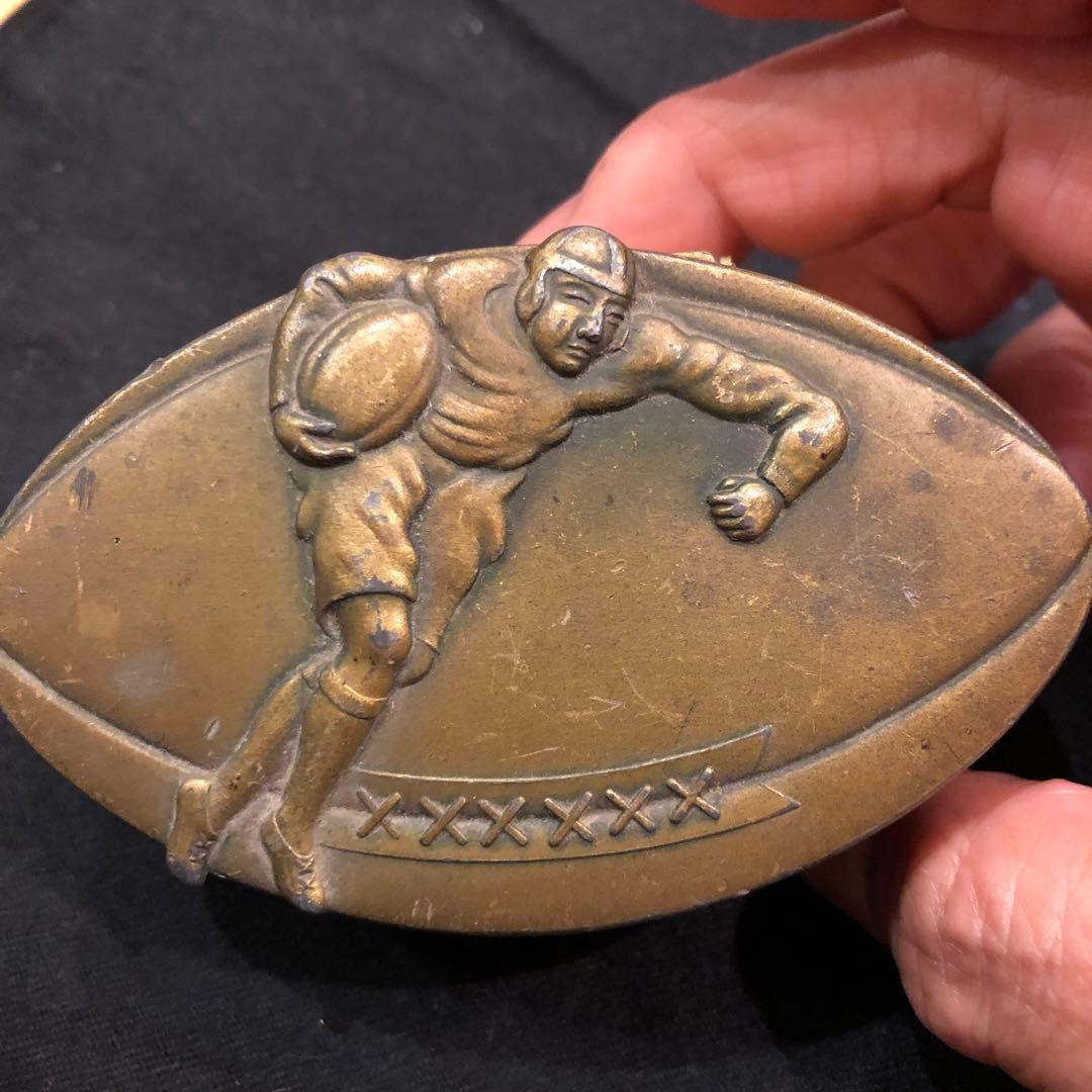 アンティーク　真鍮製　ラグビー　インク壺