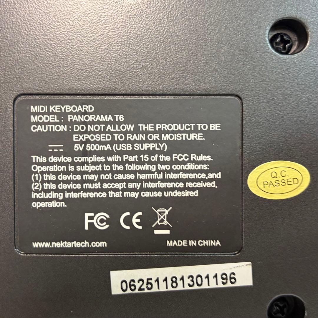 Nektar Panorama T6 MIDIキーボード DAW61鍵盤