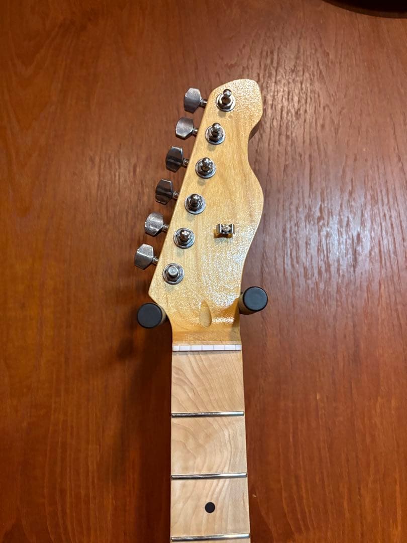 ノーブランド　テレキャスター　杢目調　ブラウン