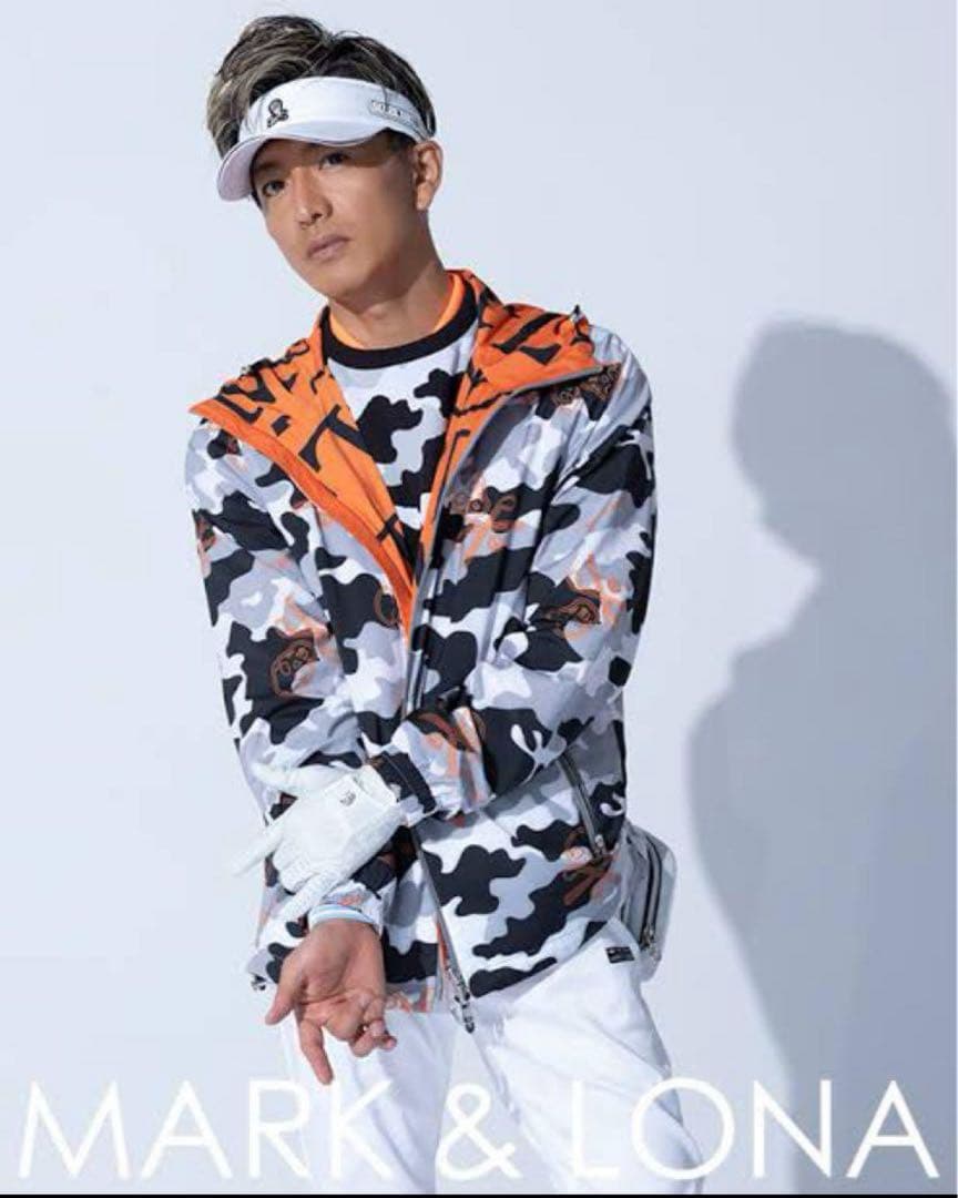 極美品 XL相当⭐️マークアンドロナ リバーシブル ナイロンジャケット 総柄