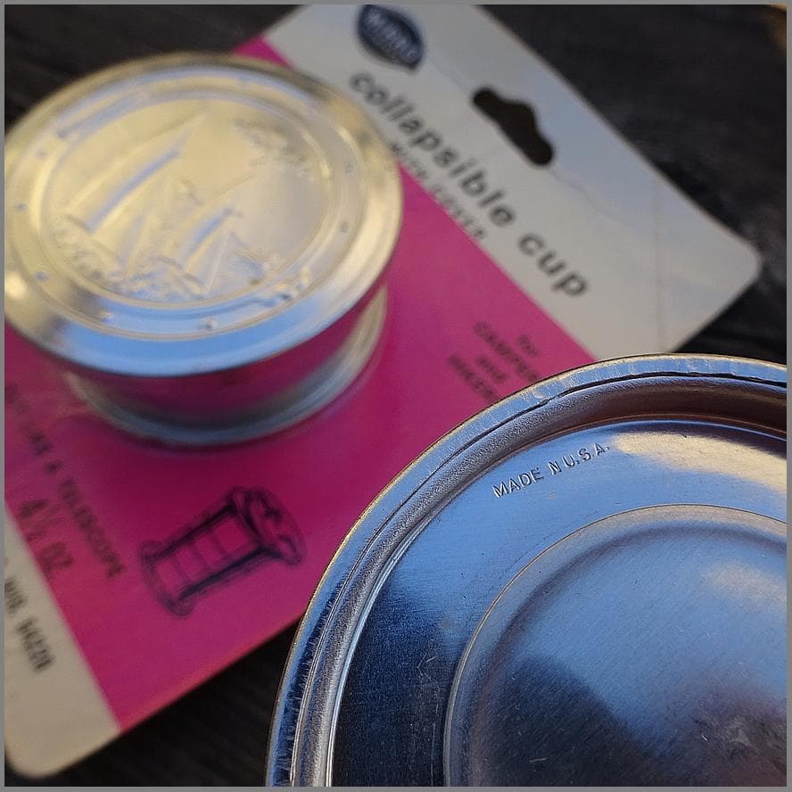 60’s MIRRO★折り畳みカップ ビンテージ ミロ デッドストック