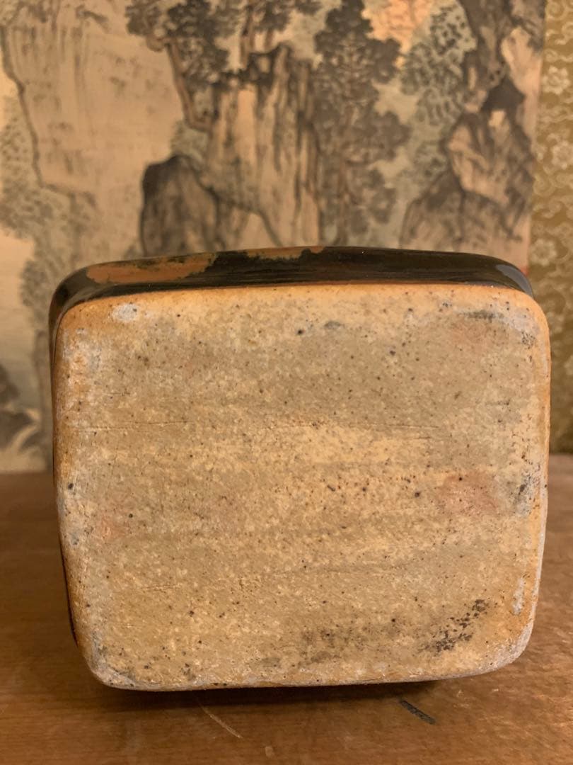 浜田庄司 扁壺 共箱【本物保証】益子焼人間国宝 河井寛次郎盟友 251