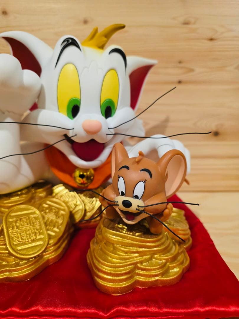 トムとジェリー・バスト　第2弾　招き猫　フィギュア 大型　希少品