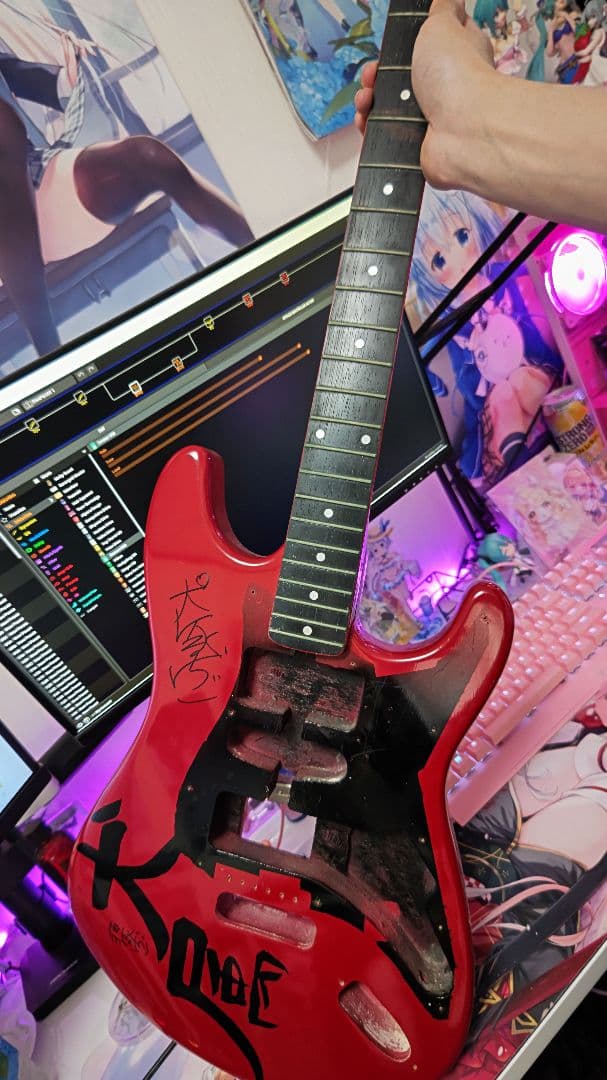 犬塚いちごさん直筆 サイン入り 犬属ギター