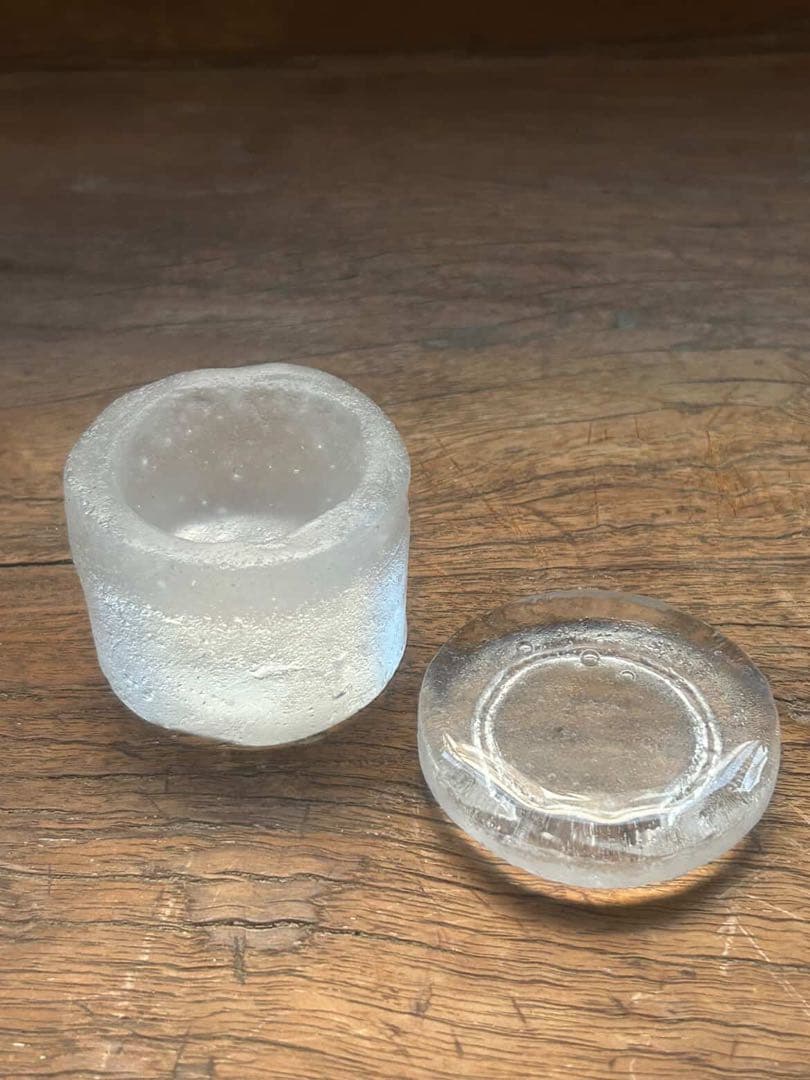 今井美智　IMAI Michi ガラス　氷 蓋物