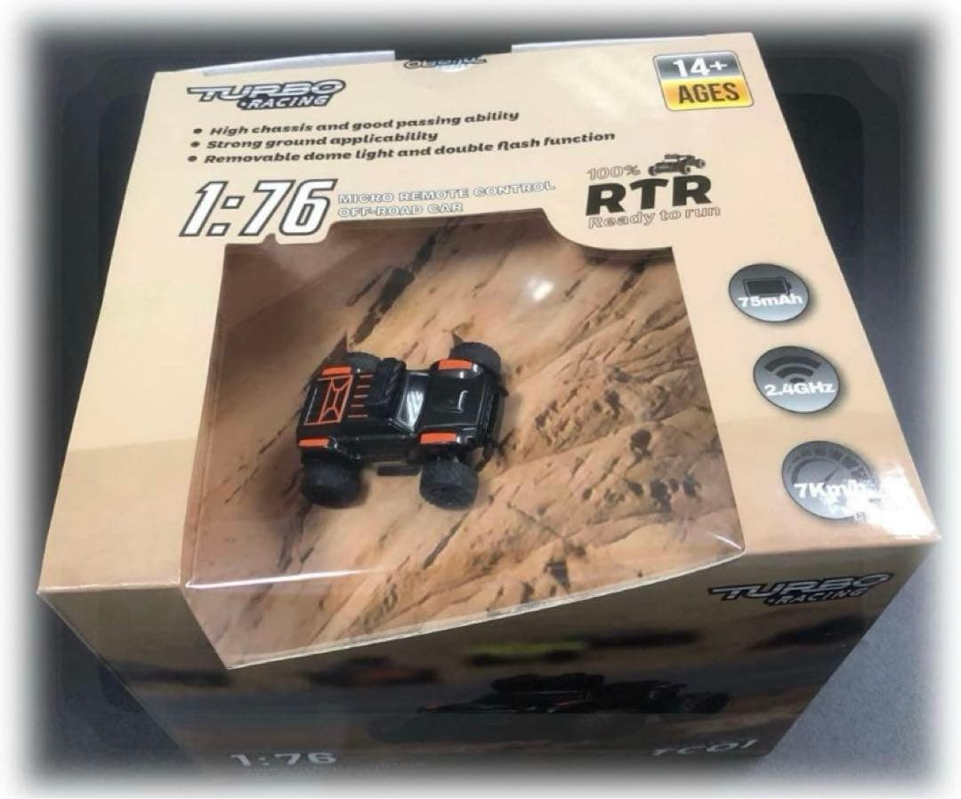 ラジコン ターボレーシング オフロードカー バギー C81 ブラック 1/76