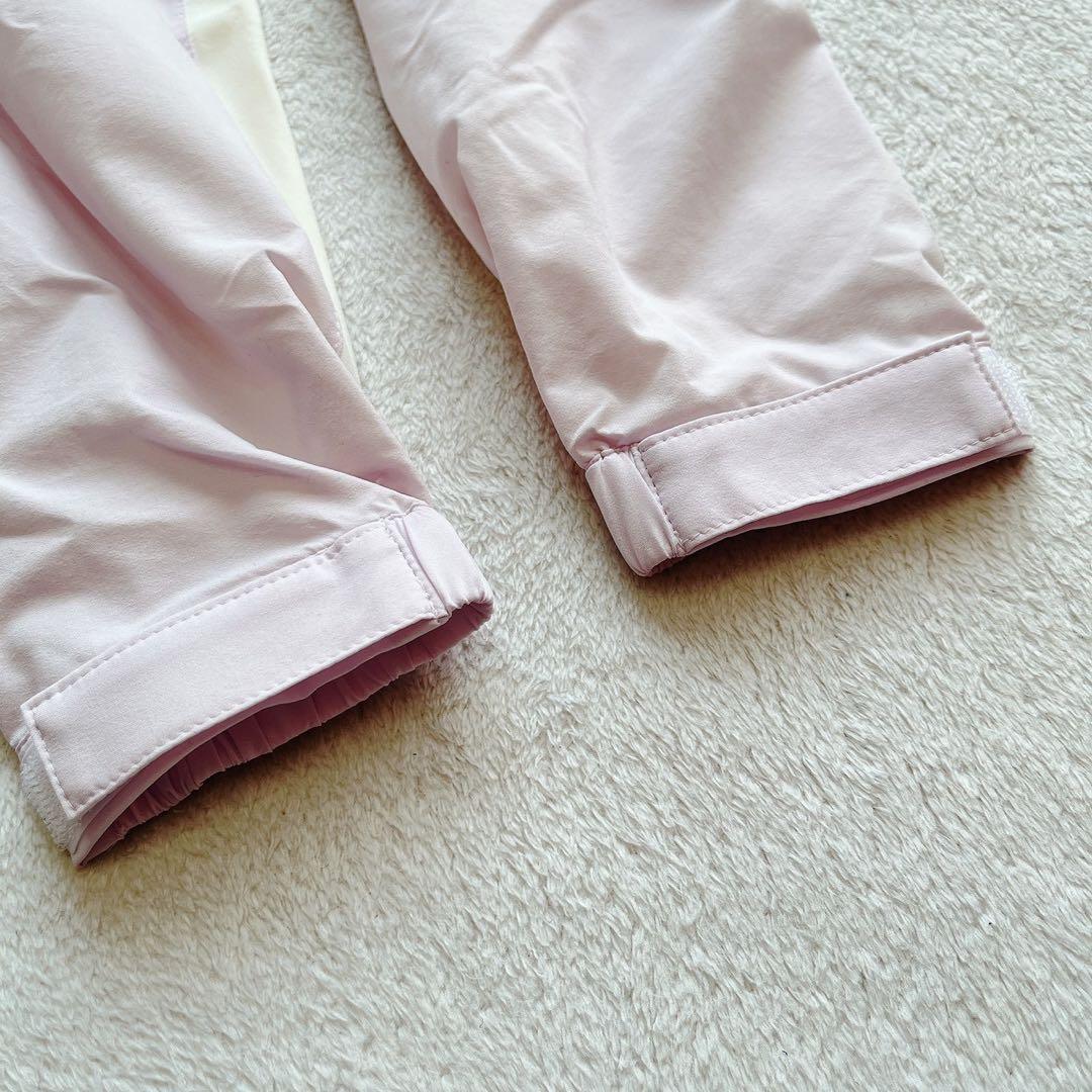 未使用級　アダバット　レインウエア　パンツ　フード　半袖　長袖　収納　パープル