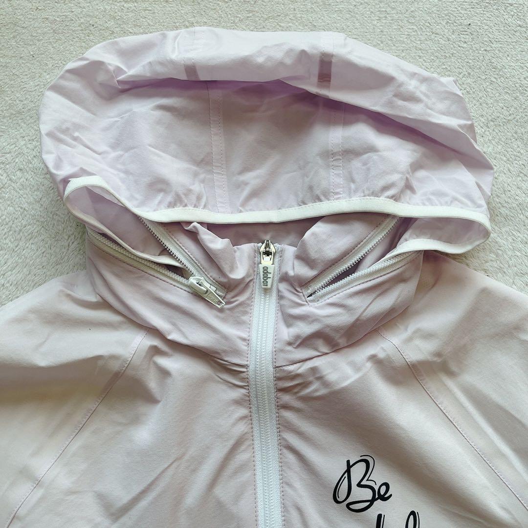 未使用級　アダバット　レインウエア　パンツ　フード　半袖　長袖　収納　パープル