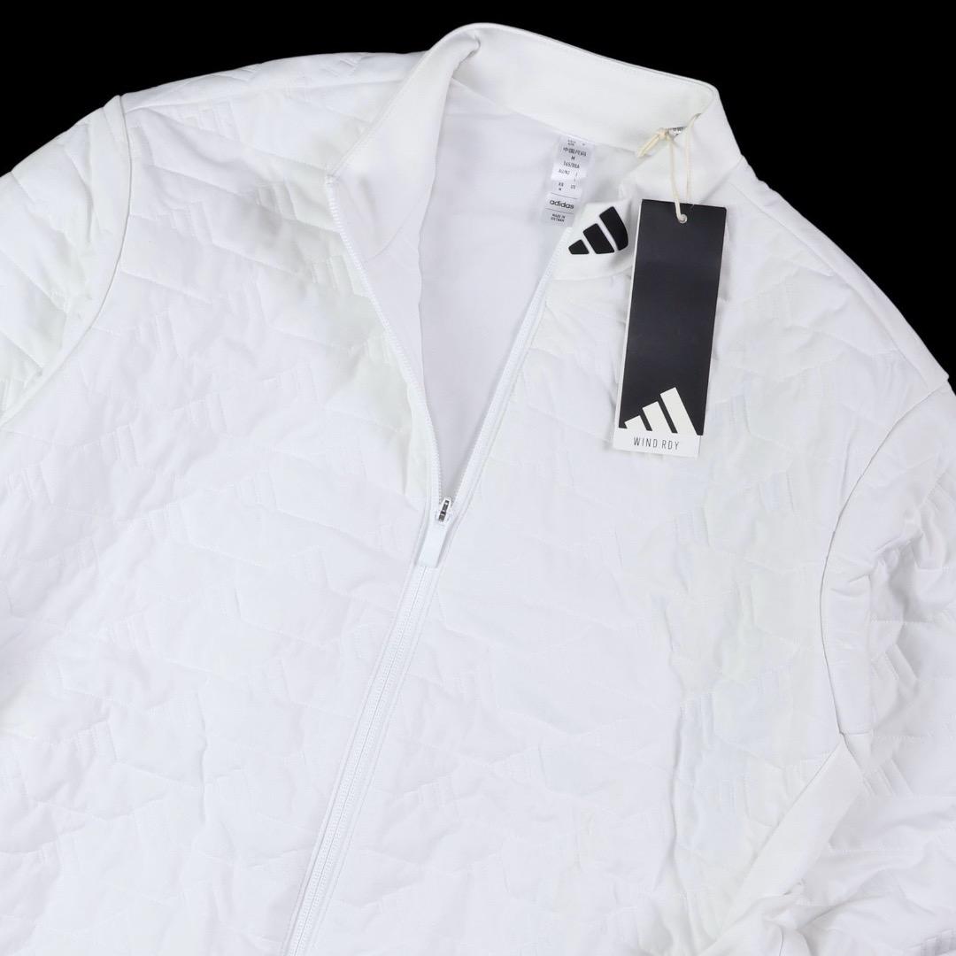【S】秋冬 定価34,100円 アディダス ゴルフ 中綿 キルト セットアップ白