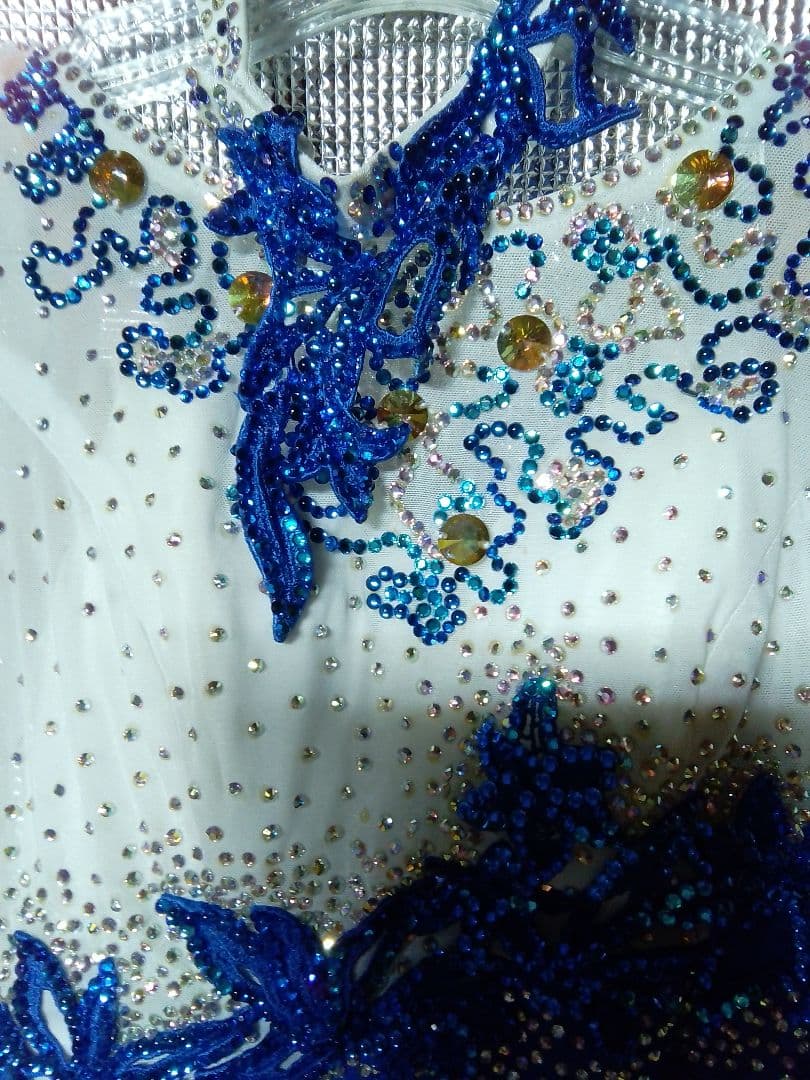 社交ダンス用ドレス 白樺ドレス Mサイズ 衣裳バック有り