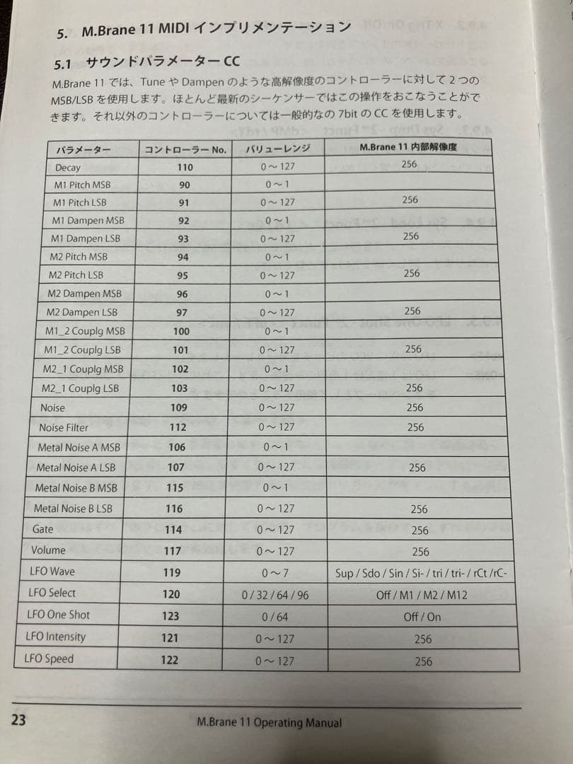 鍵盤楽器 jomox M.Brane11