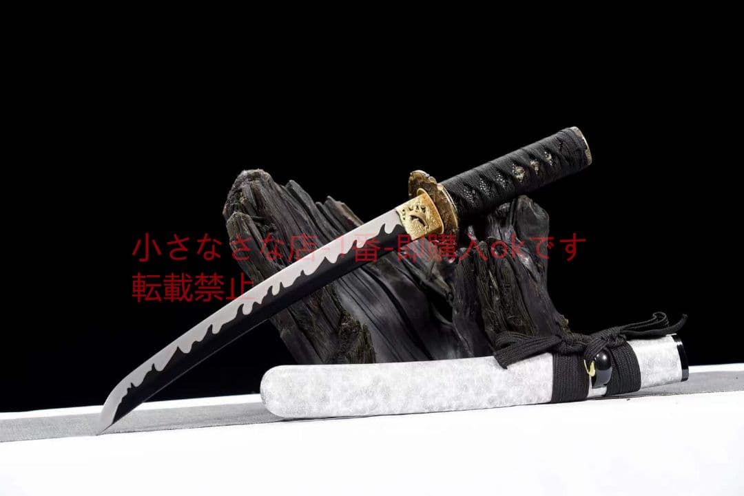 12寸短刀火炎紋研磨【シトロン】 古兵器 武具 刀装具 日本刀 模造刀 居合刀