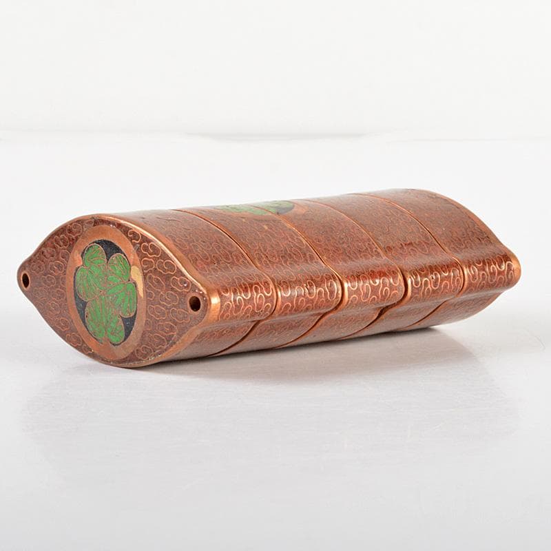 eyeknow74　時代提げ物　古七宝琺瑯彩　葵文印籠　N　6228