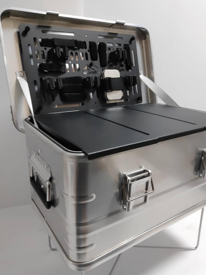 アルミコンテナ　30L　シルバー　上蓋カスタムパネル　フルカスタム