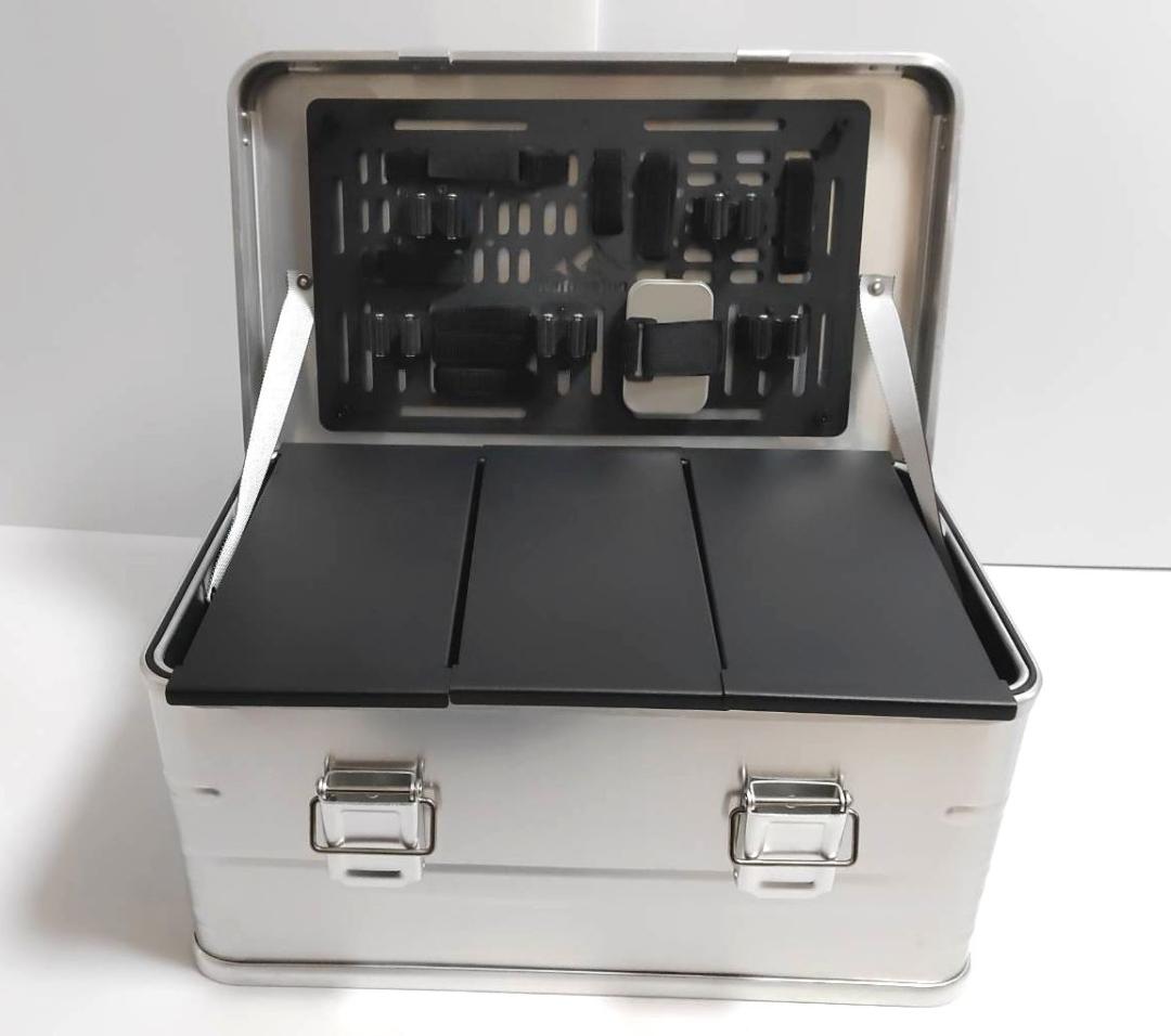 アルミコンテナ　30L　シルバー　上蓋カスタムパネル　フルカスタム