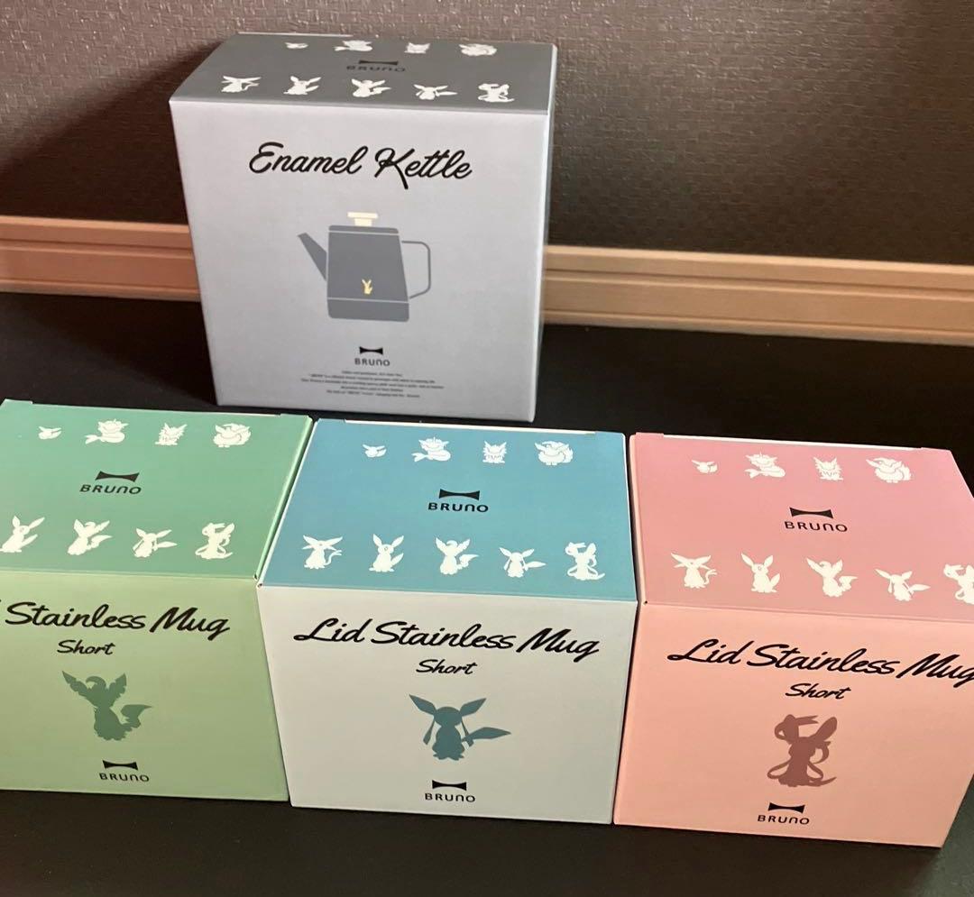 Bruno ポケモン イーブイフレンズケトルマグ４点セット