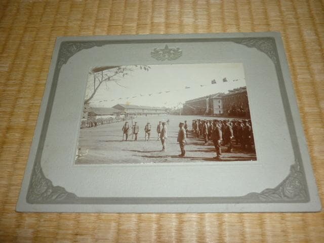 美品非売品 明治25年日清戦争前◆大日本帝国陸軍徽章入『近衛歩兵連隊』写真計6枚